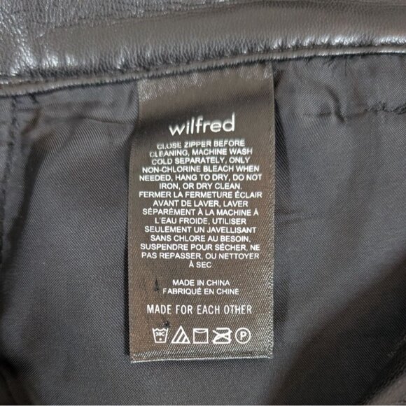 Wilfred The Melina Flare Pant High-Rise Black Vegan Leather Womens Size 10 - Picture 5 of 10